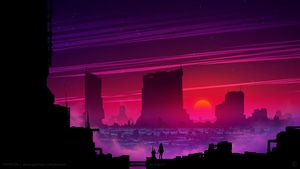 Synthwave, Retrowave, Artist, Artwork, Digital Art, Scifi, Future, Deviantart, 4K wallpaper
