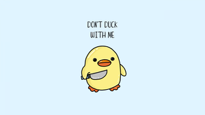 Cute duck, 4K wallpaper