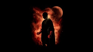 One Punch Man, Silhouette, Black background, Saitama, 4K wallpaper