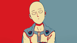 Saitama, Minimalist, One Punch Man, 4K wallpaper