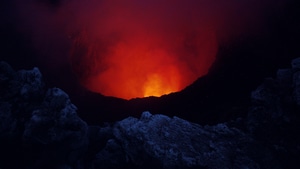 Volcano, Dark, Red, Nature, 4K wallpaper