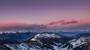 Sky, Night, Snow, Mountains, Nature, Italy, 4K wallpaper