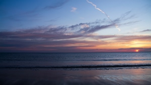 Beach, Sunset, Nature, Deviantart, 4K wallpaper