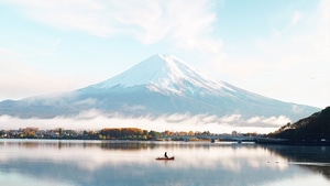Mount Fuji, Mountains, Nature, Clouds, 4K wallpaper