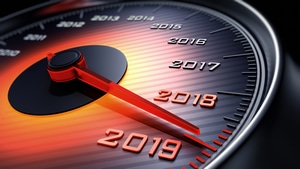 Happy New Year 2019, Speedometer, Celebrations, 4K wallpaper