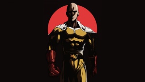 Saitama, Dark background, One Punch Man, 4K wallpaper