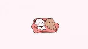 Milk bear, Mocha bear, Kawaii couple, Milk and Mocha Bears, Adorable, Cartoon, 4K wallpaper