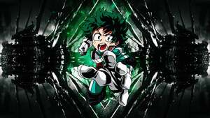 Izuku Midoriya, Dark background, My Hero Academia, 4K wallpaper