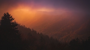 Mountains, Nature, Smoke, 4K wallpaper