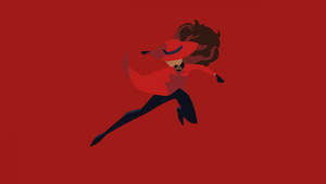 Carmen Sandiego, Minimalist, Red background, 4K wallpaper
