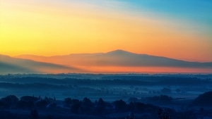 Mountains, Silhouette, Sunset, Photography, Nature, Landscape, 4K wallpaper