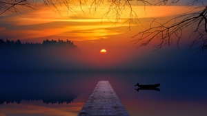 Lake, Sunset, Reflection, Nature, Photography, 4K wallpaper