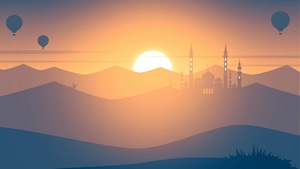 Mosque, Minimalism, Minimalist, Artist, Artwork, Digital Art, 4K wallpaper