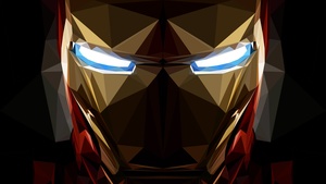 Iron Man, Low poly, Marvel Superheroes, Polygonal, 4K wallpaper