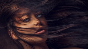 Beautiful woman, Hair, Portrait, Face, 4K wallpaper