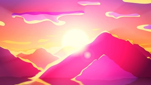 Mountains, Valley, Minimalism, Artist, Artwork, Digital Art, 4K wallpaper