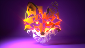 Kitsune, Firefox, Purple background, 4K wallpaper