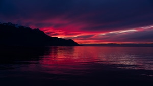 Dark, Sunset, Nature, 4K wallpaper