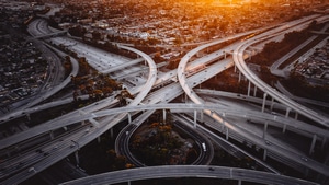 Freeway, Highway, Photography, Drone View, 4K wallpaper
