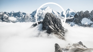 Abstract, Mountains, Snow, Behance, 4K wallpaper