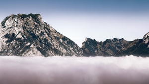 Mountains, Landscape, Nature, Winter, , 4K wallpaper