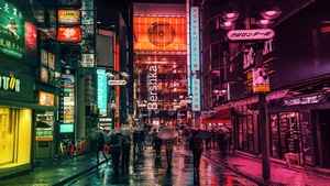 City, Street, Umbrella, Photography, 4K wallpaper