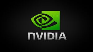 Nvidia Logo, Dark background, 4K wallpaper