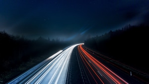 Trails, Light, Highway, Road, Photography, 4K wallpaper