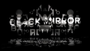 Black Mirror, Glitch art, Black background, Reflection, 4K wallpaper