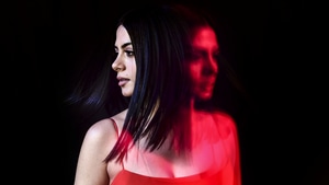 Emeraude Toubia, Celebrities, Girls, Photoshoot, Red Dress, 4K wallpaper