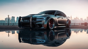 Dodge Charger Hellcat, Muscle car, Performance Sedan, 4K wallpaper