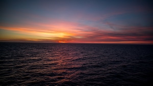 Sunset, Ocean, Nature, Sky, 4K wallpaper