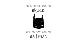 Batman, Superheroes, Typography, White, 4K wallpaper