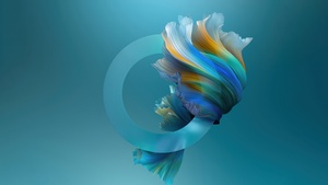 Cyan blue abstract, Teal, Gradient background, 4K wallpaper