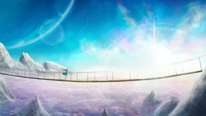 Anime Girl, Anime, Alone, Bridge, Artist, Artwork, Digital Art, Fantasy, Deviantart, , 4K wallpaper