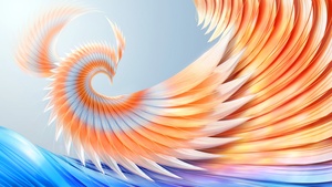 3D background, Colorful abstract, Xiaomi Book Air, Stock, 4K wallpaper