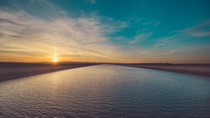 River, Landscape, Nature, Sunbeam, Sunset, Sunrise, Sky, 4K wallpaper