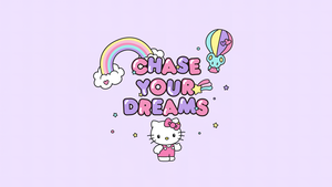 Hello Kitty background, Pink abstract, Sanrio, 4K wallpaper