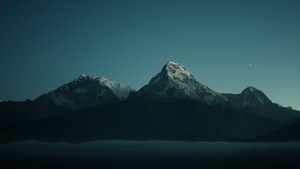 Mountains, Landscape, Nature, Dark, Sky, 4K wallpaper