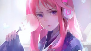 Anime Girl, Anime, Pink, Artist, Artwork, Digital Art, 4K wallpaper