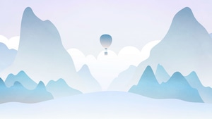 Air Balloon, Minimalist, Minimalism, Landscape, Artist, Artwork, Digital Art, Behance, 4K wallpaper