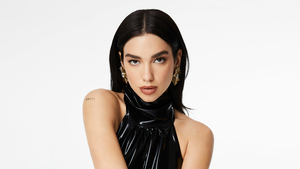 Dua Lipa, Disco Pop singer, White background, Albanian singer, 4K wallpaper