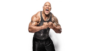Dwayne Johnson, WWE Superstars, WWE Wrestler, White background, 4K wallpaper