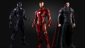 Black Panther, Iron Man, Thor, Artwork, Art, Digital Art, Superheroes, 4K wallpaper