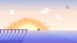Boat, Sunset, Minimalist, Minimalism, Artist, Artwork, Digital Art, Dribbble, 4K wallpaper
