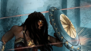 Wonder Woman, Artwork, Superheroes, Digital Art, Shield, 4K wallpaper