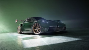 Porsche 911 GT3 RS, Green aesthetic, 4K wallpaper