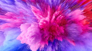 Color explosion, Pink, Colorful background, Color splash, Pink background, 4K wallpaper