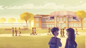 School, Illustration, Artist, Artwork, Digital Art, Behance, 4K wallpaper