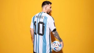 Lionel Messi, Yellow background, Soccer Player, Football player, Argentine footballer, FIFA World Cup Qatar 2022, 4K wallpaper